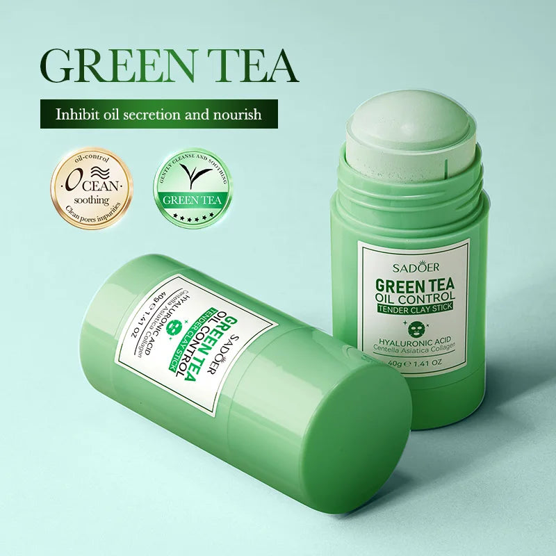 Green Tea Rose Mud Face Mask Stick Clay