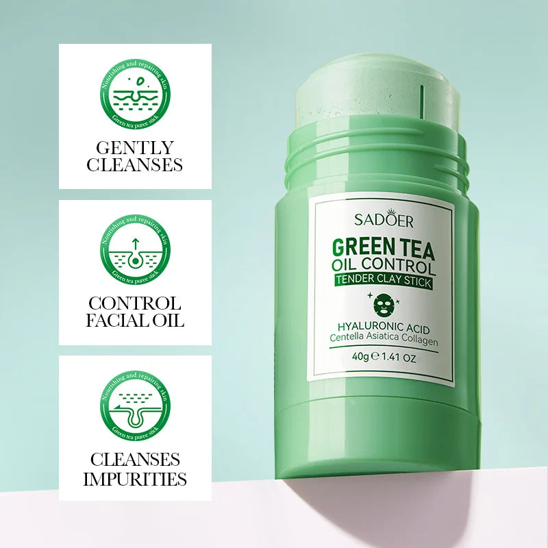 Green Tea Rose Mud Face Mask Stick Clay