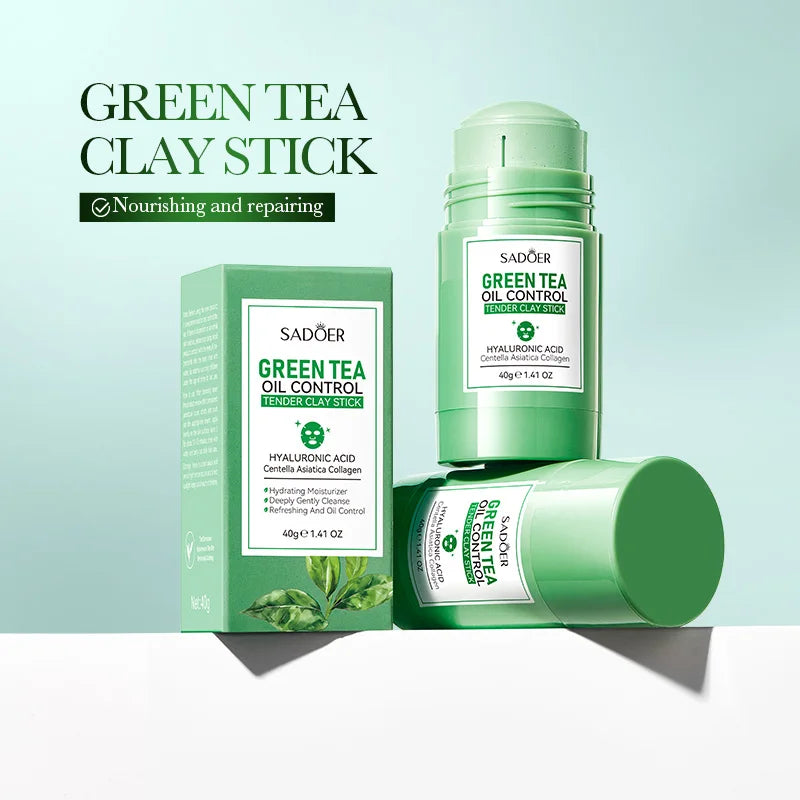 Green Tea Rose Mud Face Mask Stick Clay