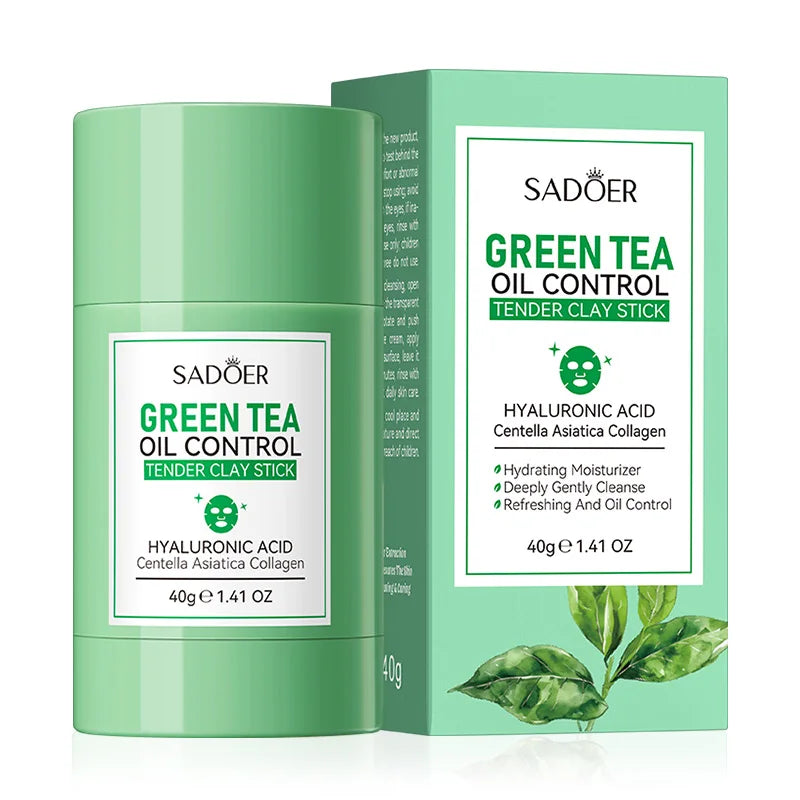 Green Tea Rose Mud Face Mask Stick Clay